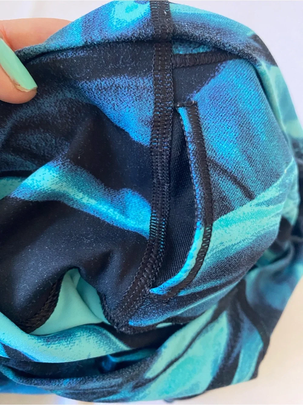 Lululemon Teal & Navy Marble Workout Leggings - Size 4 - Picture 6 of 7